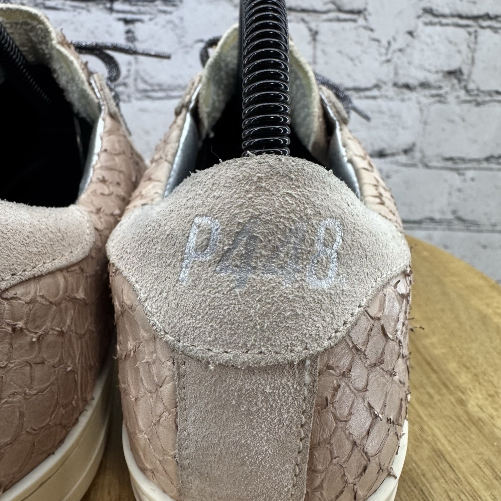 P448 John Pink Python Low Top Sneaker Made In Ita… - image 6